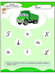 K Sesi Çalışma Sayfaları